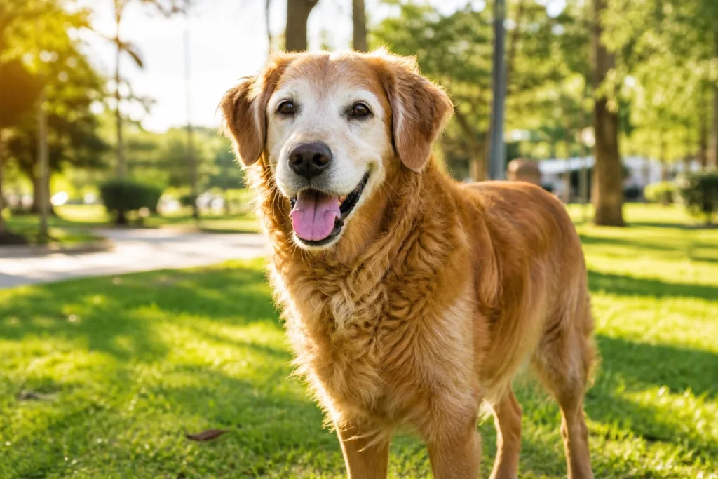 cachorro idoso saudável após troca de ração