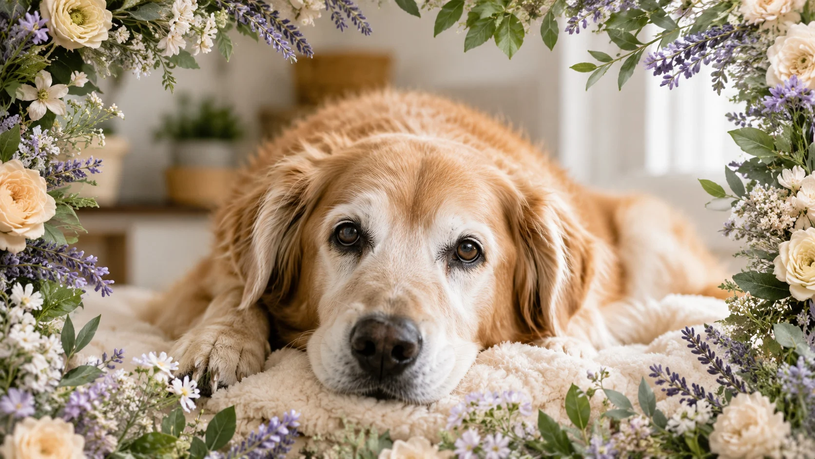 melhor rampa para cachorro idoso e o seu reflexo direto na saúde ortopédica de um pet sênior de pelagem grisalha, que descansa pacificamente e sem dores crônicas após usar o equipamento que blinda sua frágil coluna contra impactos repetitivos.