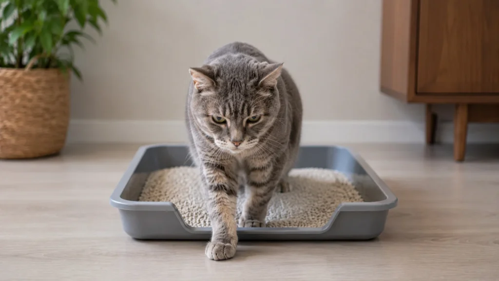 Criar caixas de areia com entradas totalmente rebaixadas ao nível do solo elimina o obstáculo da borda, ajudando a solucionar o problema de um gato idoso fazendo xixi fora da caixa.