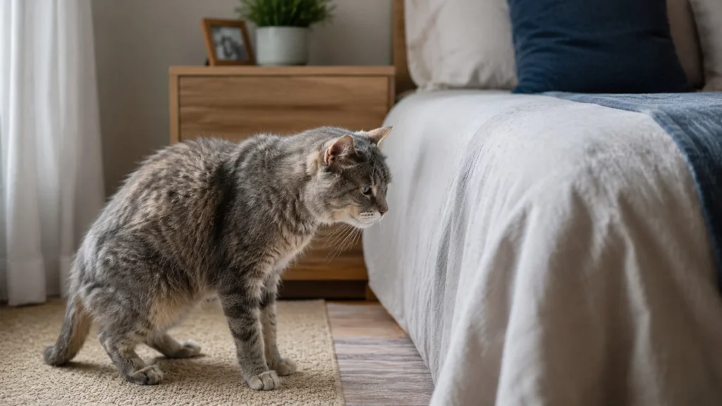 Observar atentamente o momento em que um gato idoso não consegue pular para um móvel familiar é essencial para mapear o avanço silencioso da osteoartrite felina.