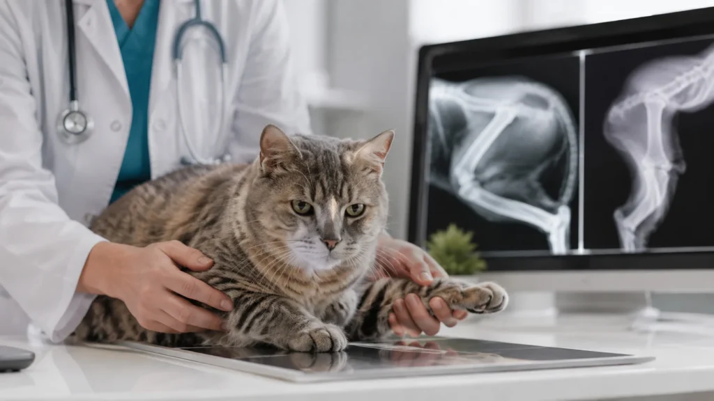 Apenas exames de imagem e testes terapêuticos podem complementar a observação clínica de como saber se o gato idoso sente dor, confirmando o desgaste crônico das cartilagens.