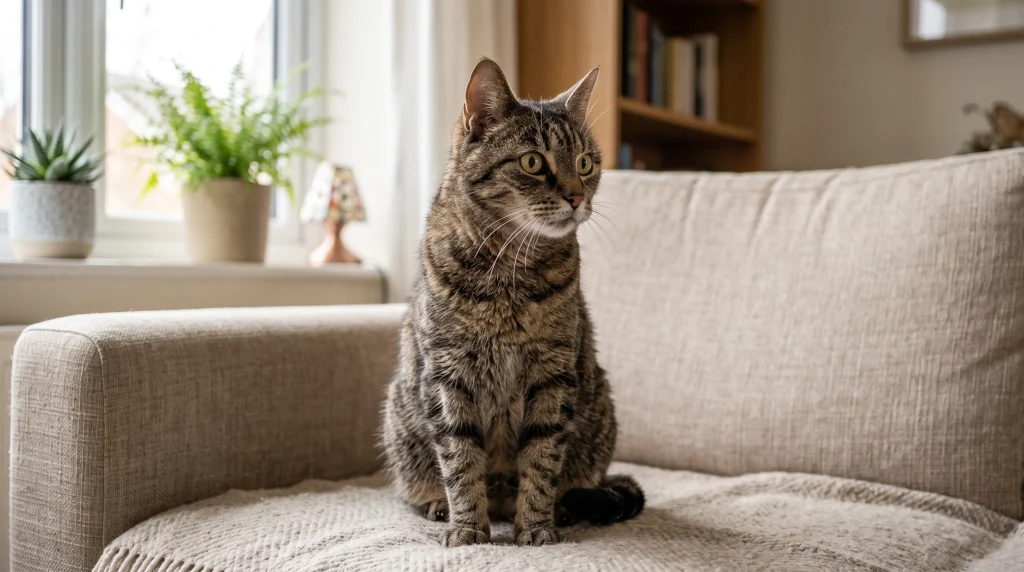 gato idoso agressivo do nada